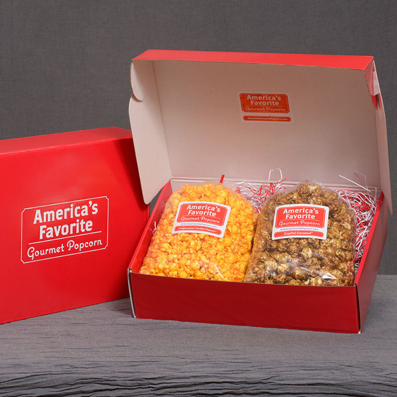 Gift Box: Two Flavors Gourmet Popcorn